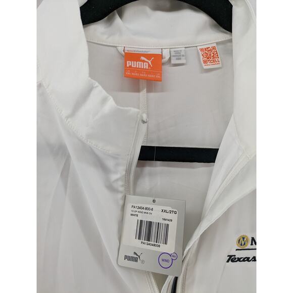 Puma Golf Wind Breaker Jacket Mens XXL White 1/2 Zip Lightweight Water Resistant - Picture 5 of 13